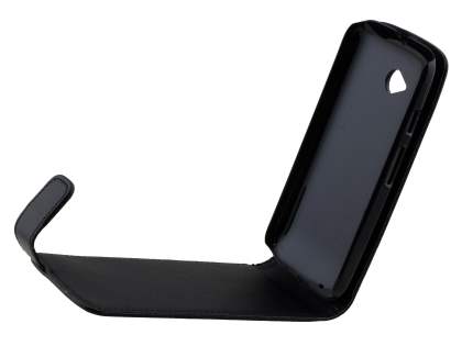 Synthetic Leather Flip Case for Motorola Moto E 2nd Gen - Classic Black