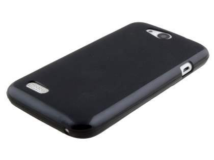 Frosted TPU Gel Case for ZTE Telstra 4GX Buzz - Classic Black