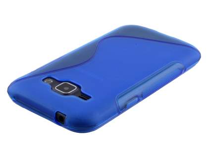 Wave Case for Samsung Galaxy J1 (2015) - Frosted Blue/Blue