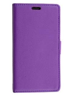 Slim Synthetic Leather Wallet Case with Stand for ZTE FIT 4G Smart - Purple