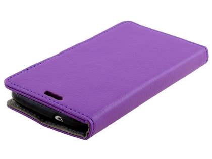 Slim Synthetic Leather Wallet Case with Stand for ZTE FIT 4G Smart - Purple