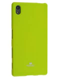 Mercury Goospery Glossy Gel Case for Sony Xperia Z5 - Lime Green Soft Cover