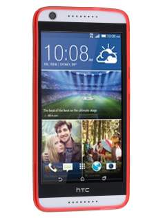 Wave Case for HTC Desire 626/628 - Frosted Red/Red