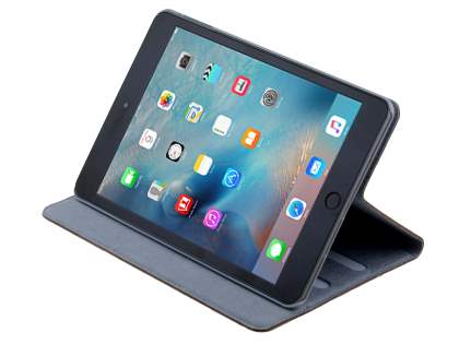 Premium Genuine Leather Slim Portfolio Case with Stand for iPad mini 4 - Pearl White