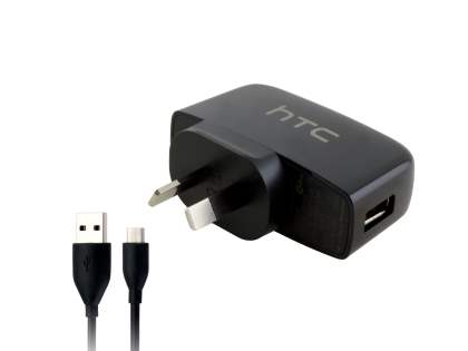 Genuine HTC TC P450 3-in-1 Sync Cable - Black AC Wall Charger
