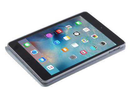 Premium Genuine Leather Slim Portfolio Case with Stand for iPad mini 4 - Pearl White