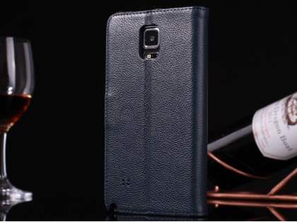 Premium Leather Wallet Case for Samsung Galaxy Note 4 - Midnight Blue Premium Leather Wallet Case for Samsung Galaxy Note 4 - Midnight Blue