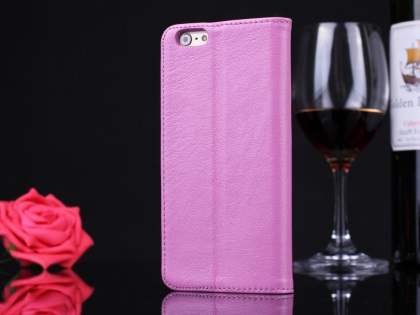 Premium Leather Case With Windows for iPhone 6s Plus/6 Plus - Baby Pink