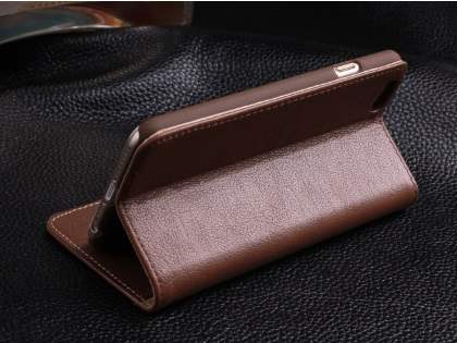 Book-Style Premium Leather Flip Case for iPhone 6s Plus/6 Plus - Baby Pink
