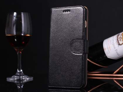 Premium Leather Wallet Case for iPhone 6s Plus/6 Plus - Classic Black