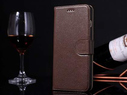 Premium Leather Wallet Case for iPhone 6s Plus/6 Plus - Brown