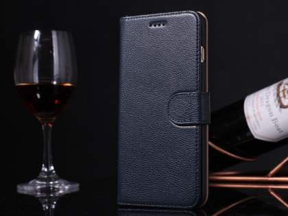 Premium Leather Wallet Case for iPhone 6s Plus/6 Plus - Midnight Blue