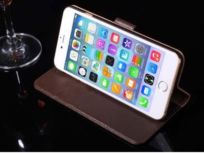 Premium Leather Wallet Case for iPhone 6s Plus/6 Plus - Midnight Blue