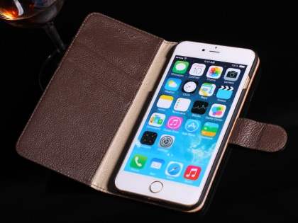 Premium Leather Wallet Case for iPhone 6s Plus/6 Plus - Midnight Blue