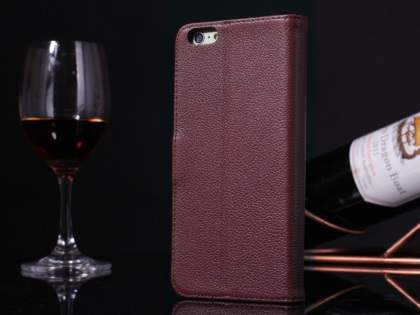 Premium Leather Wallet Case for iPhone 6s Plus/6 Plus - Rosewood