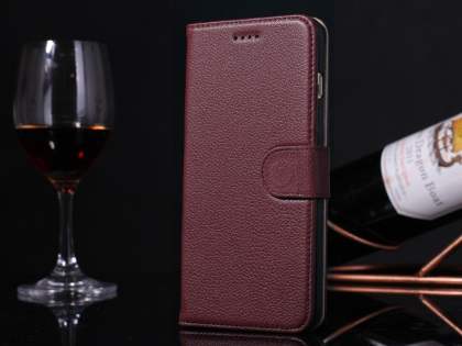Premium Leather Wallet Case for iPhone 6s Plus/6 Plus - Rosewood