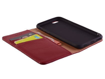 Premium Leather Wallet Case for iPhone 6s/6 - Burgundy