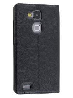 Premium Leather Smart View Case With Stand for Huawei Ascend Mate7 - Classic Black