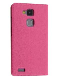 Premium Leather Smart View Case With Stand for Huawei Ascend Mate7 - Pink