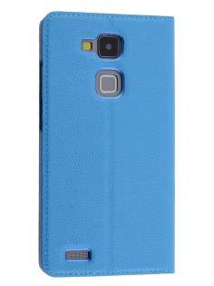 Premium Leather Smart View Case With Stand for Huawei Ascend Mate7 - Sky Blue