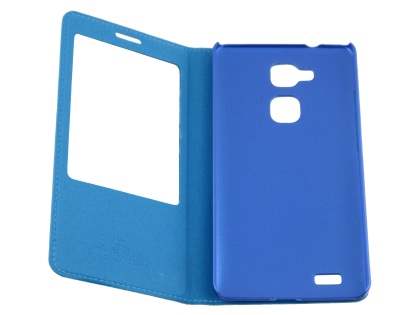 Premium Leather Smart View Case With Stand for Huawei Ascend Mate7 - Sky Blue