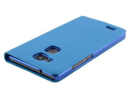 Premium Leather Smart View Case With Stand for Huawei Ascend Mate7 - Sky Blue