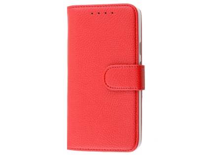 Slim Synthetic Leather Wallet Case with Stand for LG Nexus 5X - Red