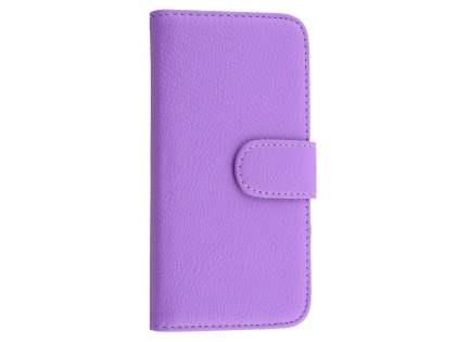 Synthetic Leather Wallet Case with Stand for iPhone 6s Plus/6 Plus - Light Purple