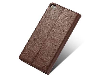 Premium Leather Smart View Case for Huawei P8 - Brown