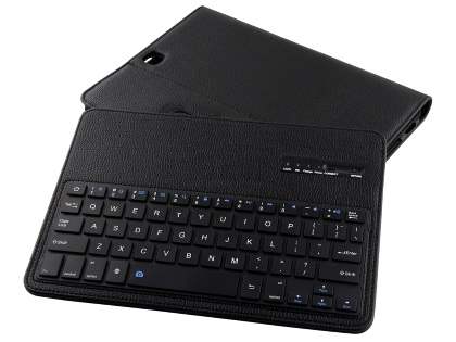 Synthetic Leather Bluetooth Keyboard Case for Samsung Galaxy Tab S2 9.7 - Black