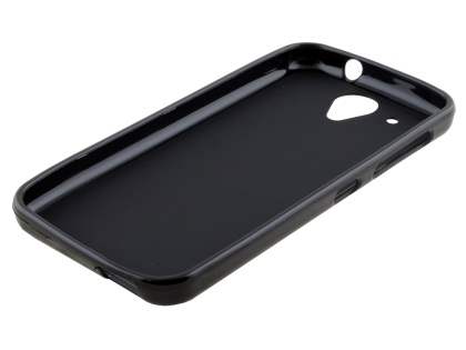 Frosted TPU Gel Case for HTC Desire 520 - Classic Black