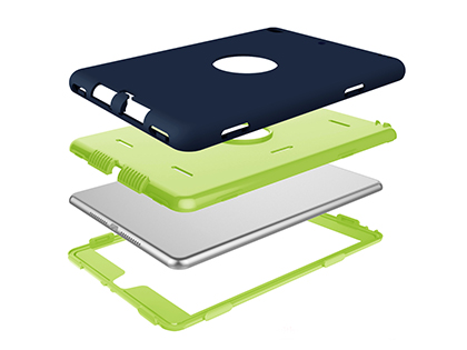 Impact Case for iPad Mini 4 - Navy/Lime