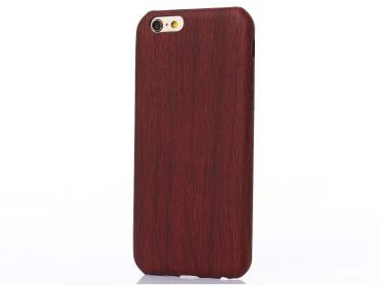 Wood Pattern Soft TPU Case for iPhone 6s/6 - Mahogany Soft Cover