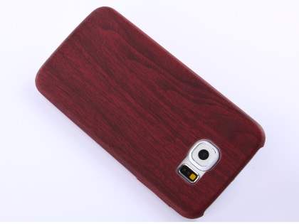 Wood Pattern Soft TPU Case for Samsung Galaxy S6 - Mahogany