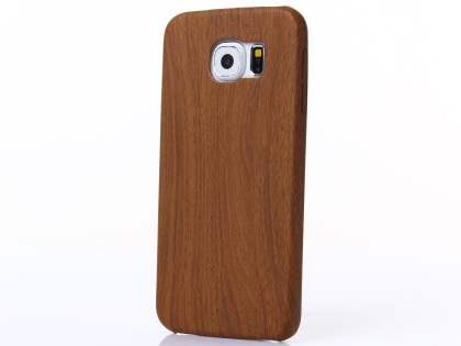 Wood Pattern Soft TPU Case for Samsung Galaxy S6 - Walnut Soft Cover