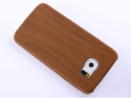 Wood Pattern Soft TPU Case for Samsung Galaxy S6 - Walnut