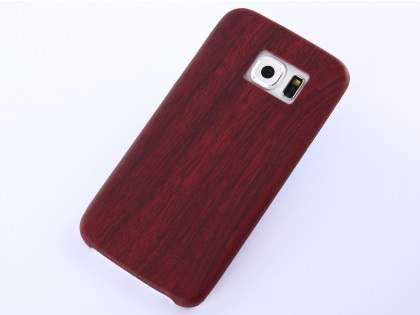 Wood Pattern Soft TPU Case for Samsung Galaxy S6 Edge - Mahogany