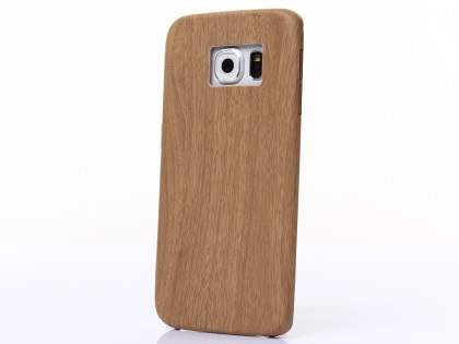 Wood Pattern Soft TPU Case for Samsung Galaxy S6 Edge - Oak Soft Cover