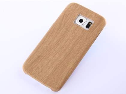 Wood Pattern Soft TPU Case for Samsung Galaxy S6 Edge - Oak