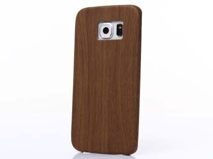 Wood Pattern Soft TPU Case for Samsung Galaxy S6 Edge - Walnut Soft Cover