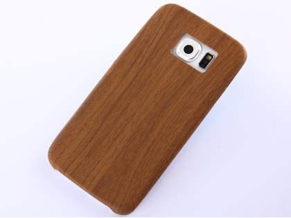 Wood Pattern Soft TPU Case for Samsung Galaxy S6 Edge - Walnut