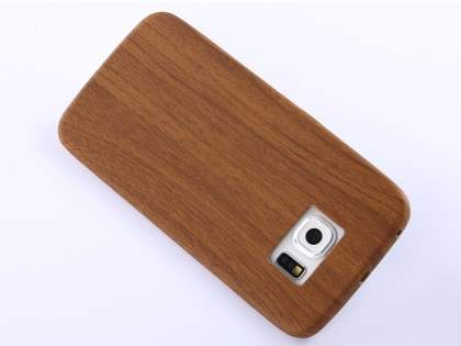Wood Pattern Soft TPU Case for Samsung Galaxy S6 Edge - Walnut