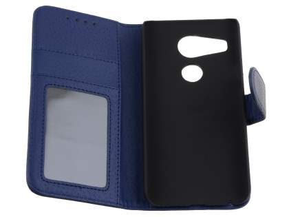 Slim Synthetic Leather Wallet Case with Stand for LG Nexus 5X - Dark Blue