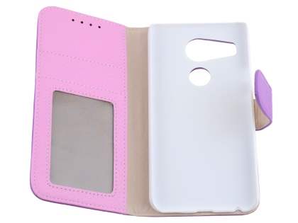 Slim Synthetic Leather Wallet Case with Stand for LG Nexus 5X - Light Purple
