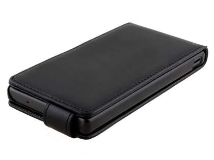 Synthetic Leather Flip Case for Sony Xperia Z5 Compact - Classic Black