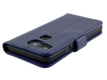 Slim Synthetic Leather Wallet Case with Stand for LG Nexus 5X - Dark Blue