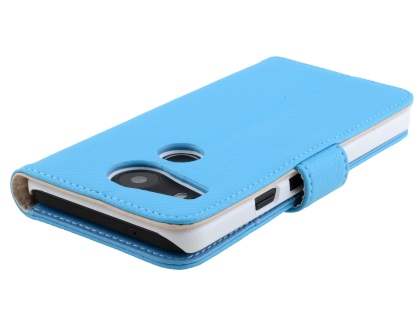 Slim Synthetic Leather Wallet Case with Stand for LG Nexus 5X - Sky Blue