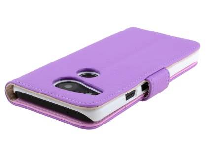 Slim Synthetic Leather Wallet Case with Stand for LG Nexus 5X - Light Purple