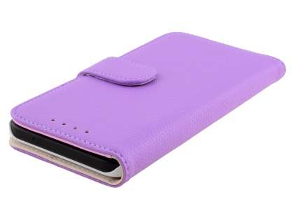 Slim Synthetic Leather Wallet Case with Stand for LG Nexus 5X - Light Purple