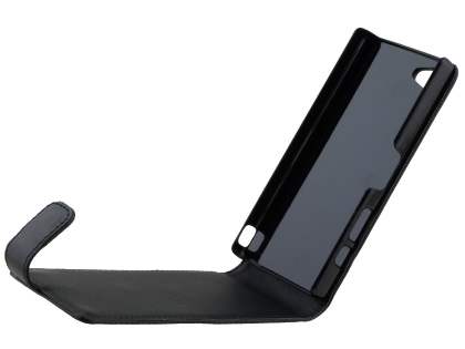 Synthetic Leather Flip Case for Sony Xperia Z5 Compact - Classic Black